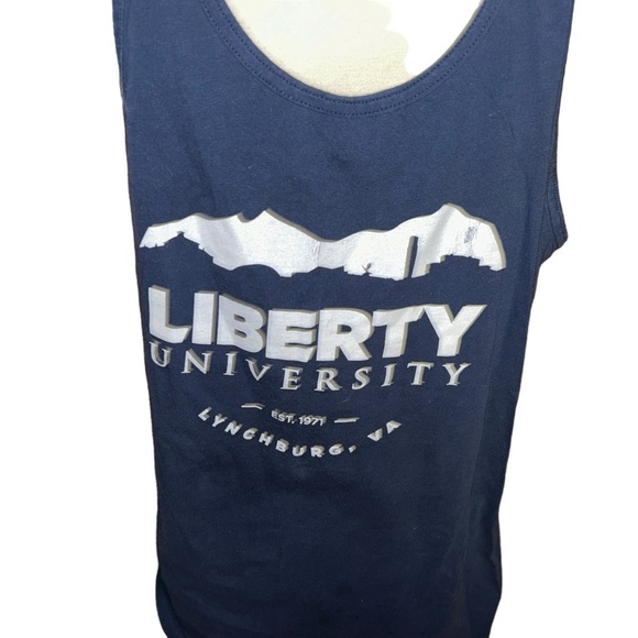 liberty university Flames navy tank top running shirt M medium - Picture 3 of 4